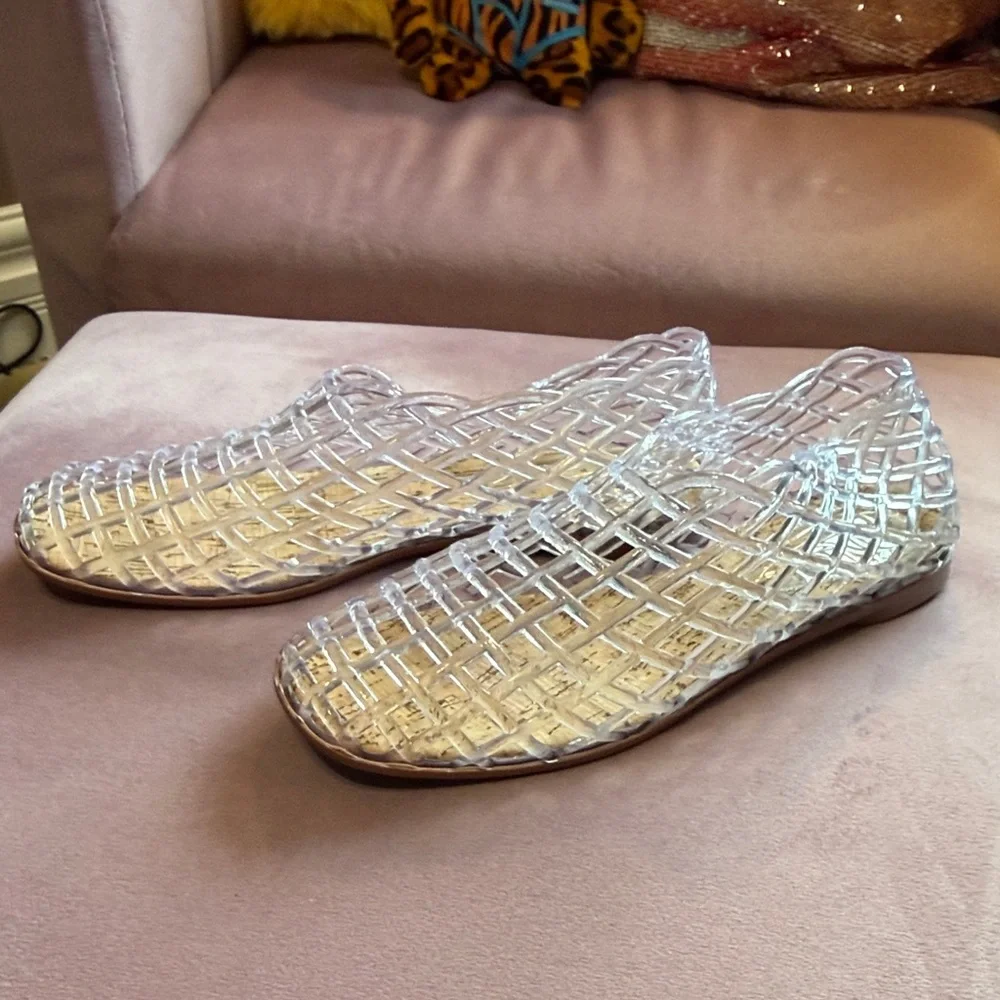 Clear Woven Slip-On Flats - Women - Picture 1 of 2